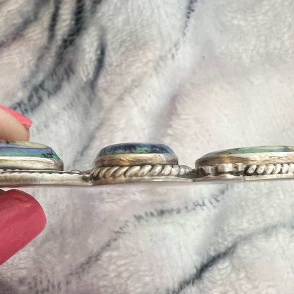 ❤️ Spiderweb Opal Navajo Influenced Statement Pendant 14.9gm 14mm Bail Stunning - Picture 9 of 12